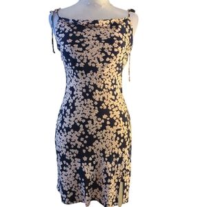 Etiquette mini dress floral size S color Dark blue and pink